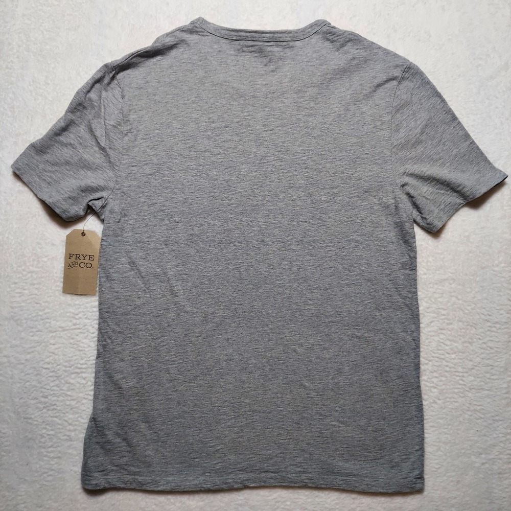 Frye and Co Graphic T-Shirt Mens Large Light Grey Heather New USA Flag Americana - Picture 2 of 9